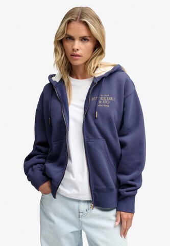 Superdry & Co Sweatjacke in Blau: Vorderseite
