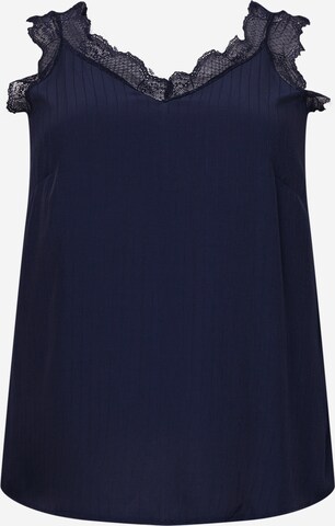 KAFFE CURVE Blouse 'Jakobine' in Blauw: voorkant