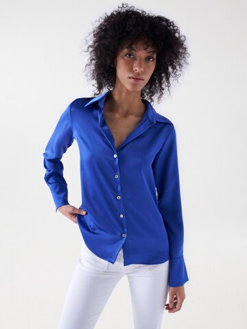 Salsa Jeans Blouse in Blauw: voorkant