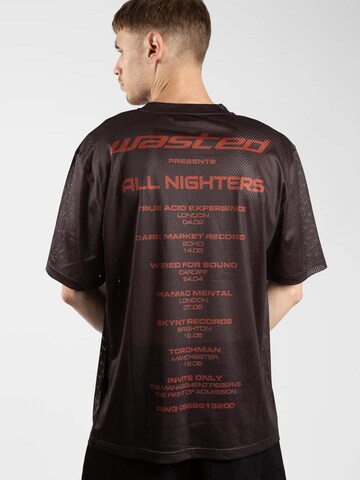 Wasted Paris - Camiseta 'Fusion Mesh T-Shirt' en negro