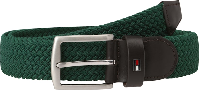 TOMMY HILFIGER Gürtel 'DENTON' in Dunkelgrün TOMMY HILFIGER Gürtel 'DENTON' in Dunkelgrün