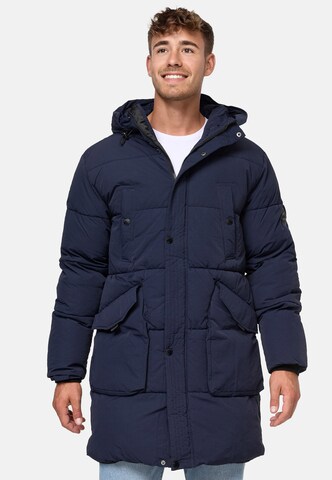 INDICODE JEANS Winter Jacket 'Dexter' in Blue: front