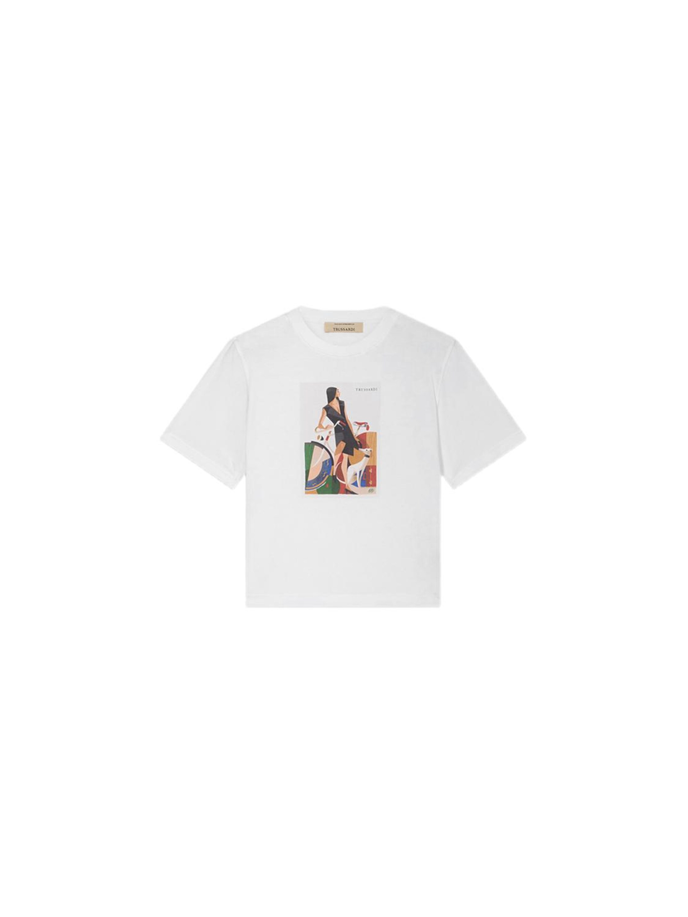 Trussardi - Camiseta en blanco: frente