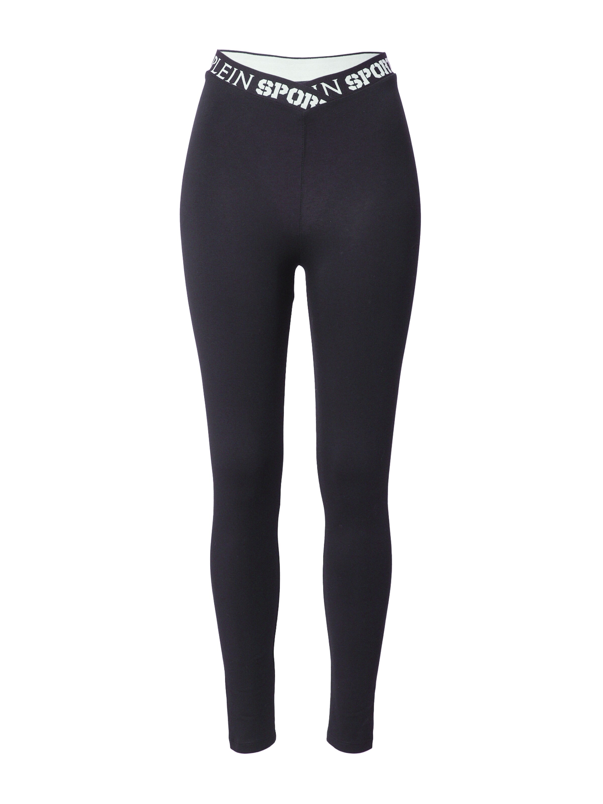 Plein Sport Leggings in Schwarz: Vorderseite