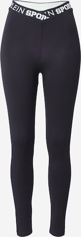 Plein Sport Skinny Leggings in Black: front