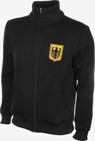 Copa Trainingsjacke 'Deutschland Retro 60er' in Schwarz: Vorderseite