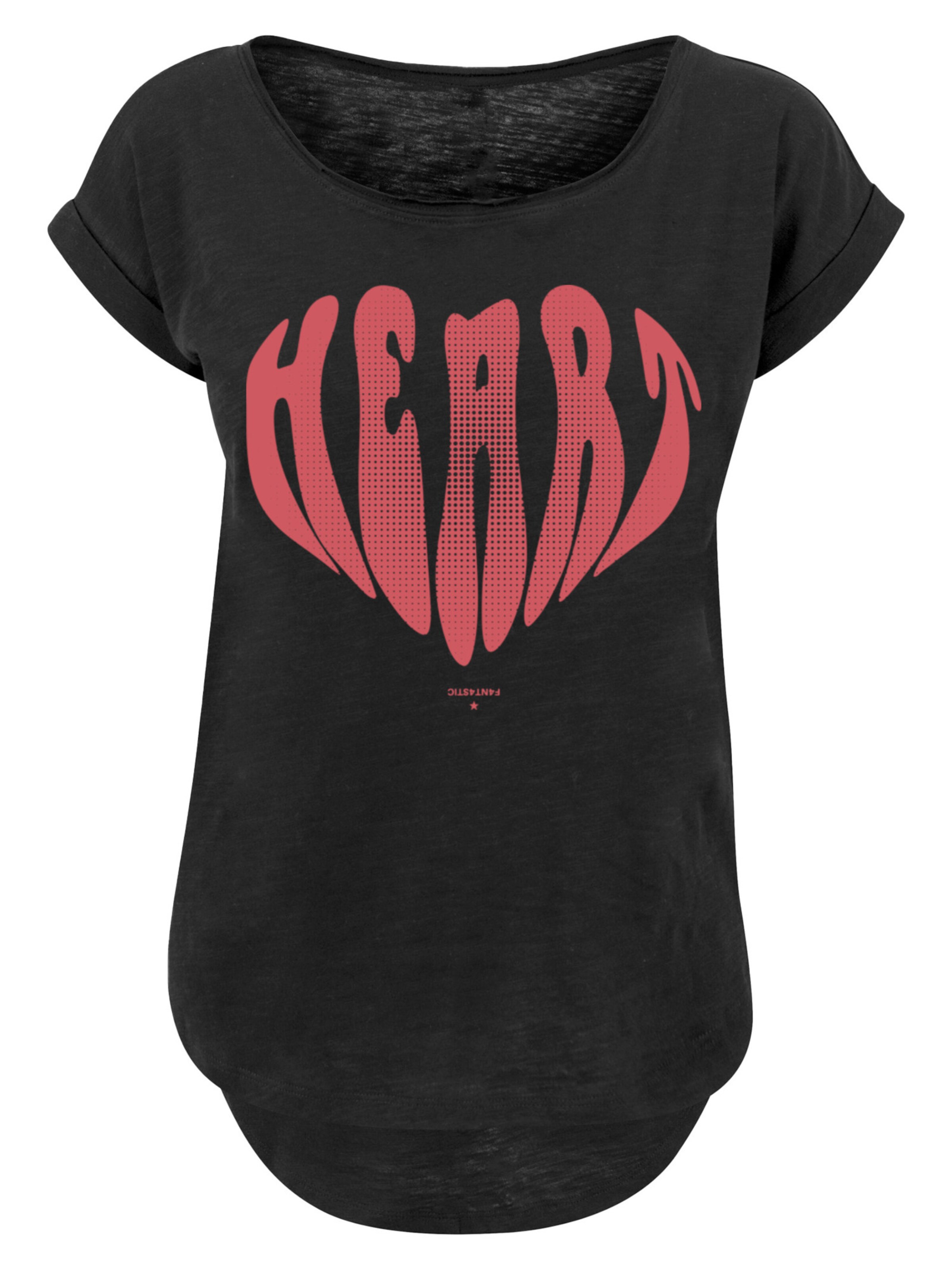 F4NT4STIC Shirt 'Valentinstag ' in Schwarz: Vorderseite