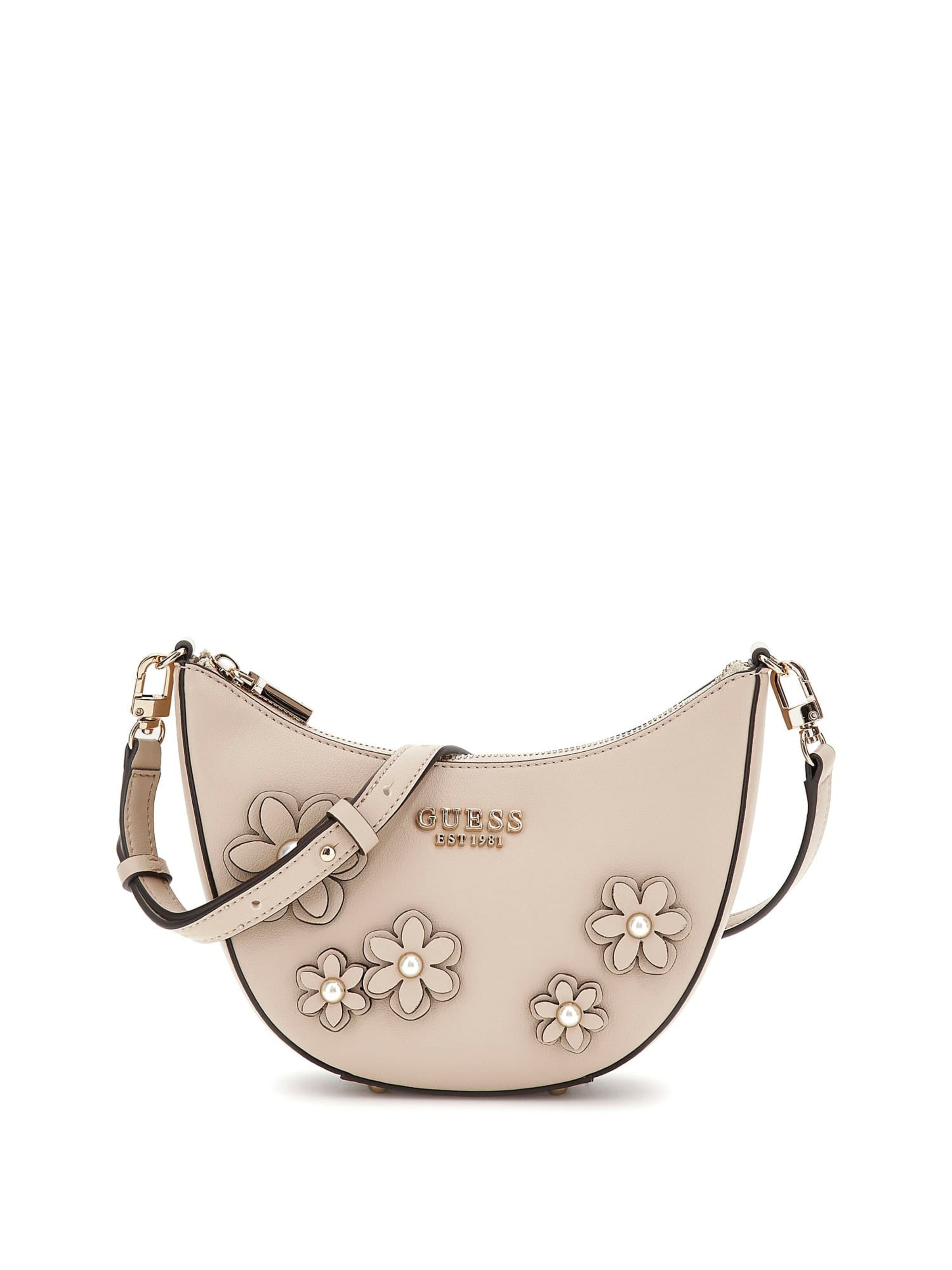 GUESS Shoulder Bag 'Zaria' in Beige: front