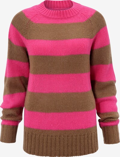Aniston CASUAL Pullover in braun / pink, Produktansicht