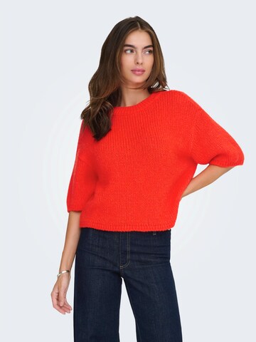 Pull-over 'JDYLINEA' JDY en orange : devant