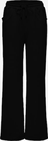 Wide Leg Pantalon chino Salsa Jeans en noir : devant