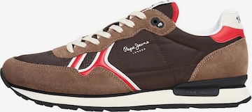 Pepe Jeans Platform trainers 'Brit' in Brown: front