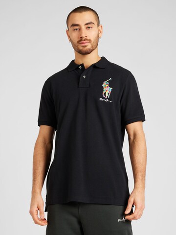 Tricou de la Polo Ralph Lauren pe negru: față