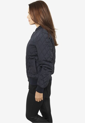 Urban Classics Between-Season Jacket 'Diamond Quilt' in Blue