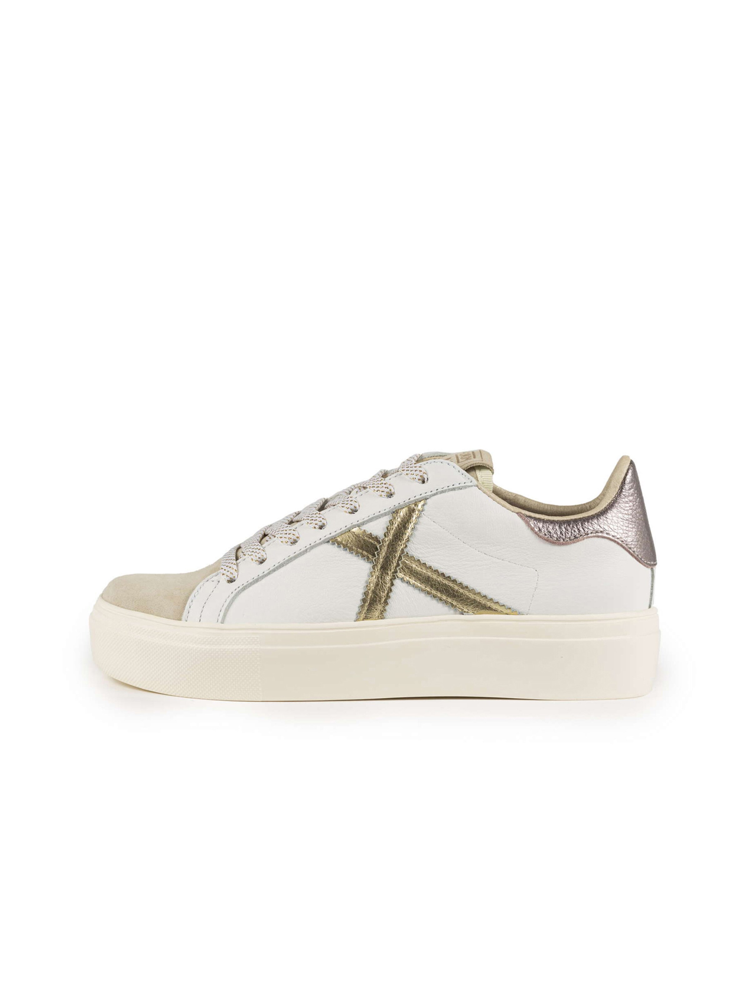 MUNICH Platform trainers 'Rete Sky' in Gold: front