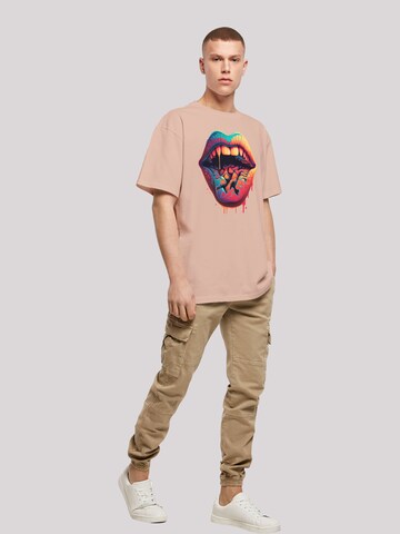 F4NT4STIC Shirt 'Drooling Lips' in Pink