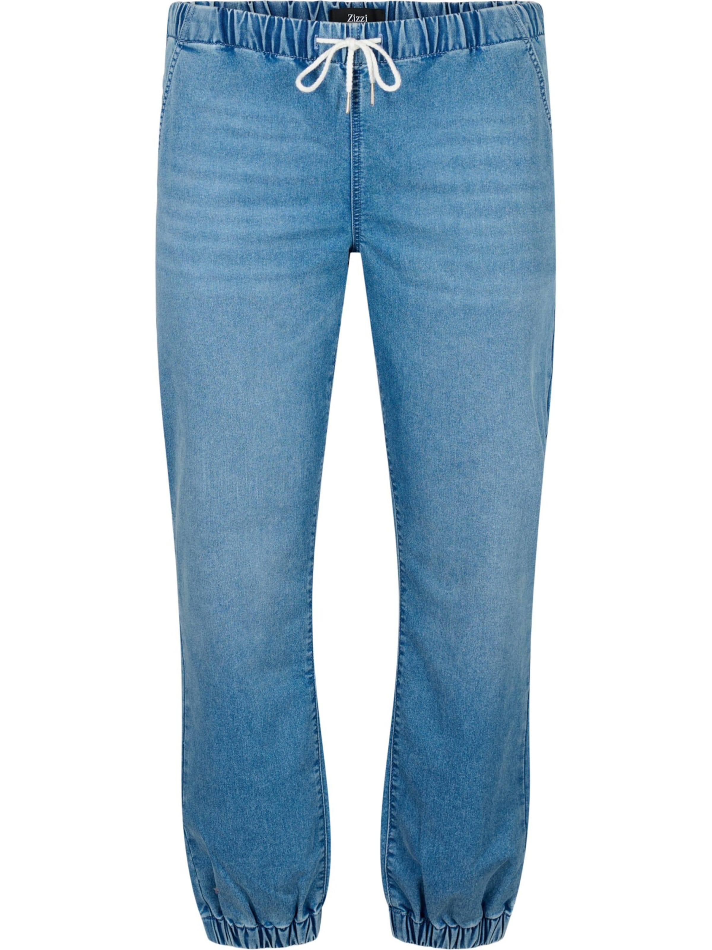 Zizzi - Tapered Jeggings em azul: frente