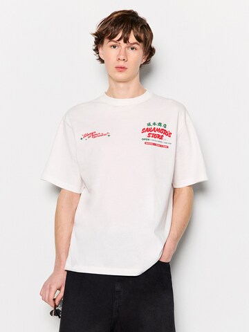 Pull&Bear T-Shirt in Weiß: Vorderseite