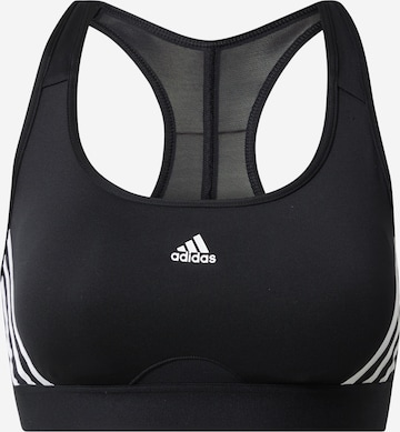 Bustier Soutien-gorge de sport 'Powerreact' ADIDAS SPORTSWEAR en noir : devant