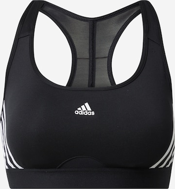ADIDAS SPORTSWEAR Bralette Sports bra 'Powerreact' in Black: front