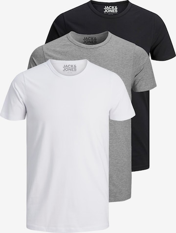 JACK & JONES T-Shirt 'JJO-Neck' in Grau: Vorderseite