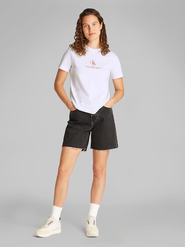 Maglietta 'SHADOW' di Calvin Klein Jeans in bianco