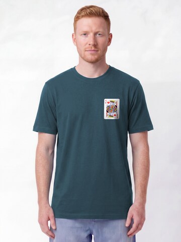 T-Shirt ' König der Herzen ' Watapparel en bleu : devant