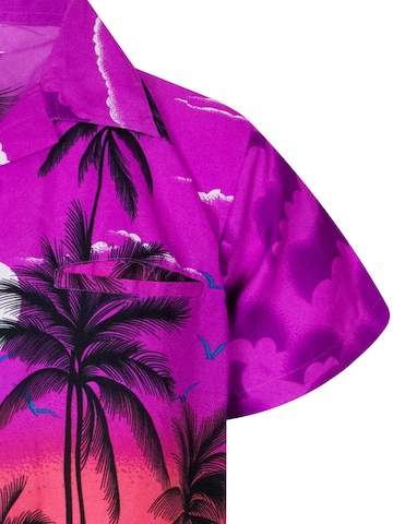 King Kameha Shirt 'Beach' in Lila