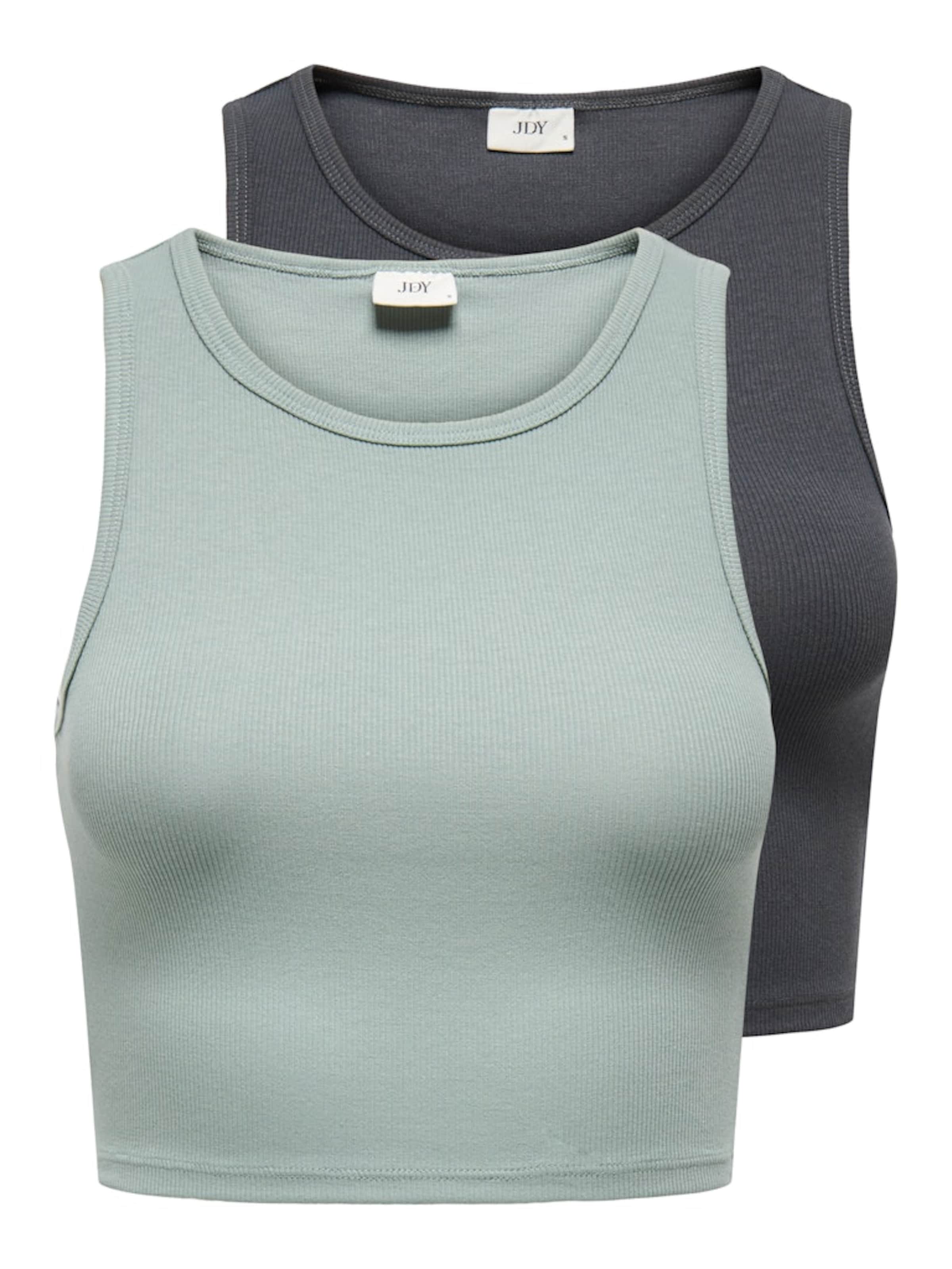 JDY Плетен топ 'JDYSofia' в сиво: отпред