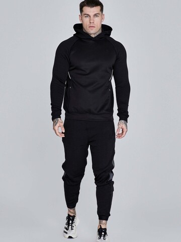 SikSilk Slim fit Workout Pants 'Muscle Fit Joggers' in Black