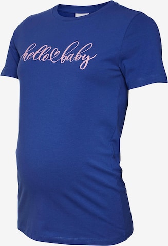 MAMALICIOUS T-shirt 'SOMYA' i blå: framsida