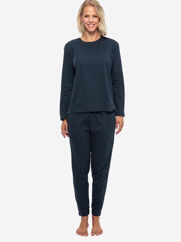 SCHIESSER Pajama 'Cotton' in Blue