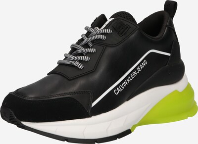 Sneaker low Calvin Klein Jeans pe verde neon / negru / alb, Vizualizare produs
