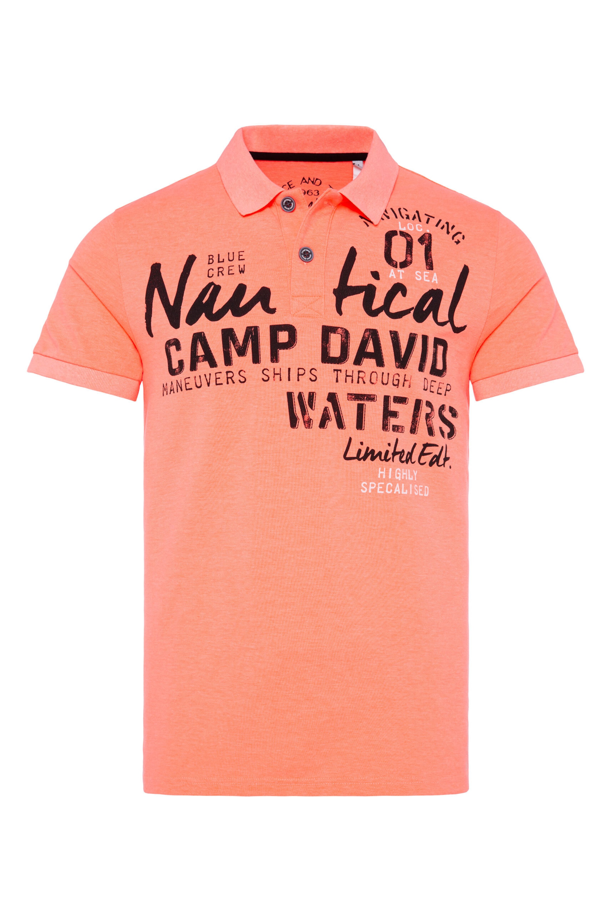 CAMP DAVID Shirt in Orange: front