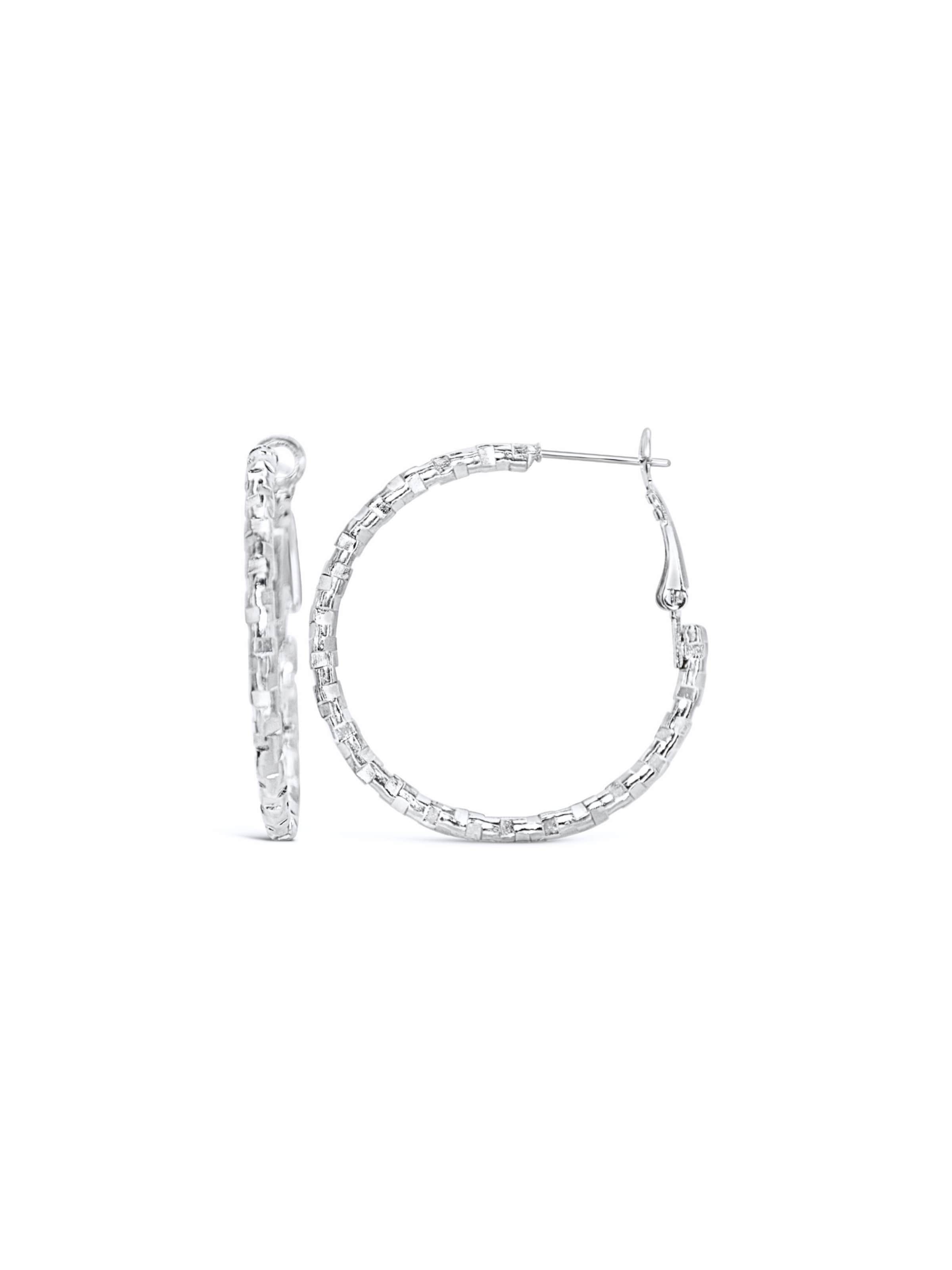 ARS-ARGENTI Earrings 'ELECTRIC KISS HOOPS' in Silver: front