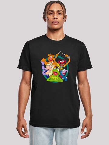 F4NT4STIC Shirt 'Disney Muppets Group Circle' in Black: front