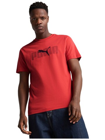 T-Shirt 'Puma Ess Logo Lab Tee' PUMA en rouge : devant