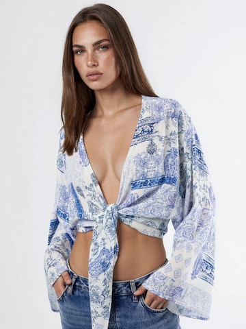 Camicia da donna di Busem in blu: frontale
