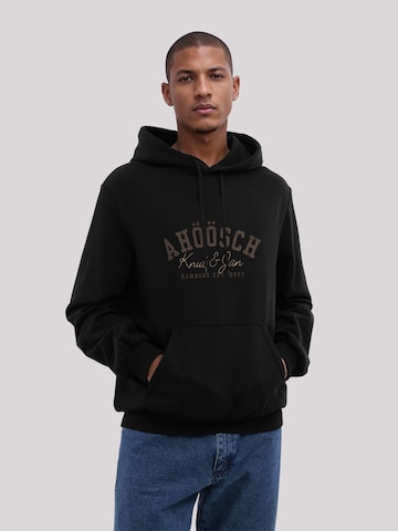 F4NT4STIC Sweatshirt 'Knut & Jan Hamburg Ahöösch' in Black: front