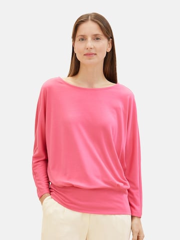 T-shirt TOM TAILOR en rose : devant