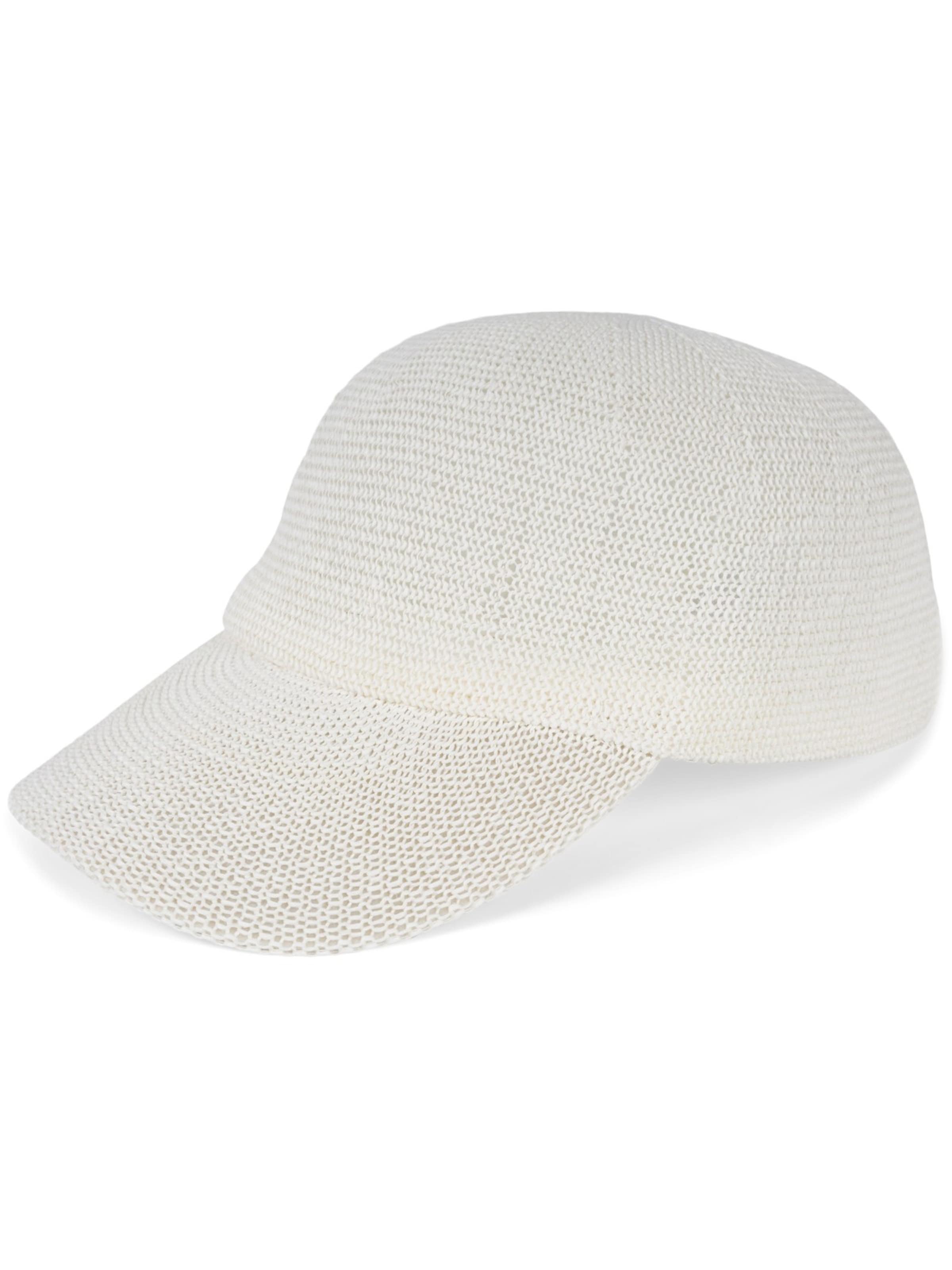 styleBREAKER Cap 'Papierstroh Baseball Cap' in White: front