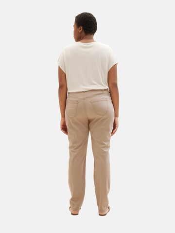 Tom Tailor Women + Slim fit Trousers in Brown