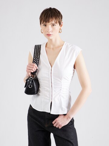 WEEKDAY Blouse 'Alec' in Wit: voorkant