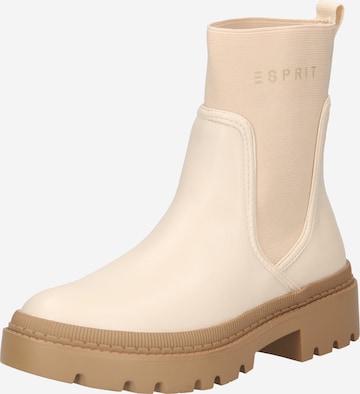 ESPRIT Enkellaarsjes in Beige: voorkant