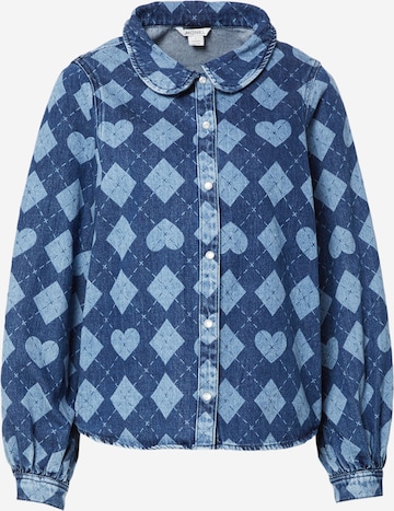 Monki Between-Season Jacket in Blue: front