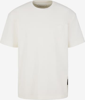 T-Shirt TOM TAILOR DENIM en blanc : devant