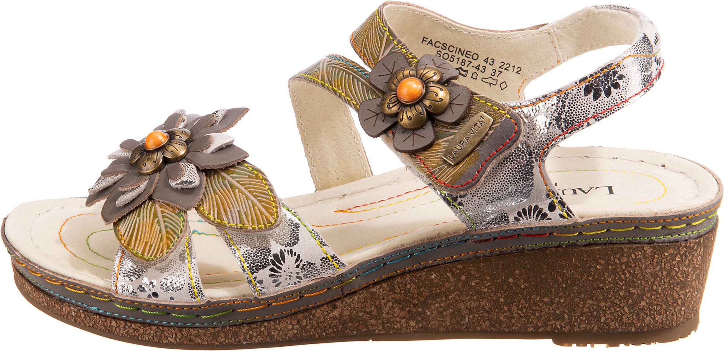 Laura Vita Sandaal 'Facscineo 43' in Gemengde kleuren