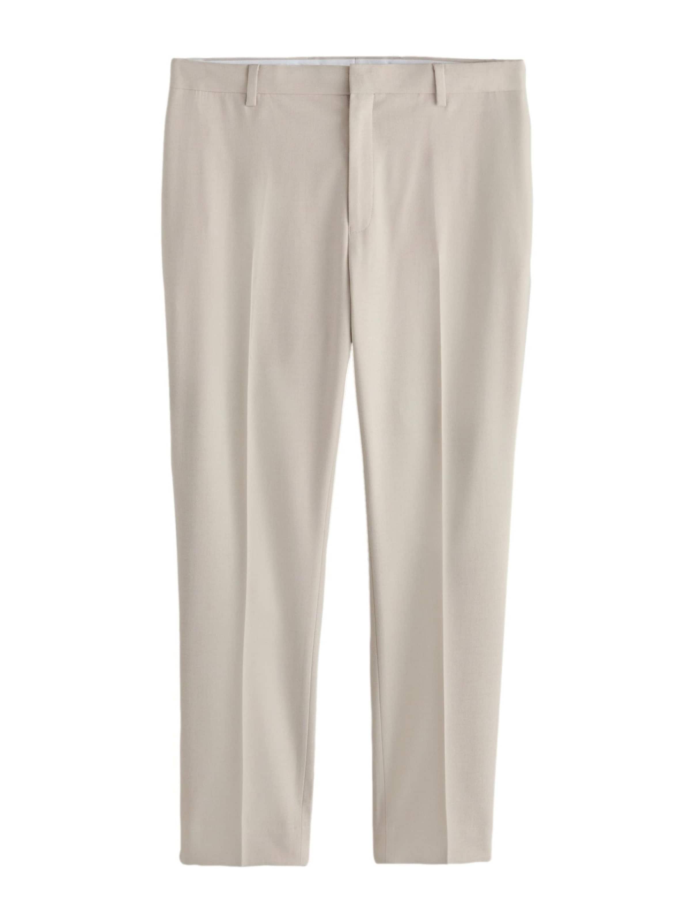 Next Regular Bandplooibroek 'Smoking' in Beige: voorkant