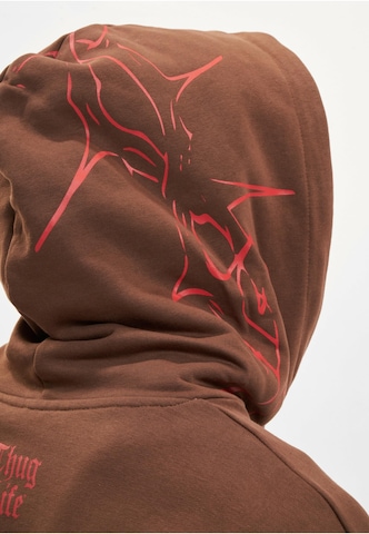 Thug Life Sweatshirt 'Thug Life' in Brown