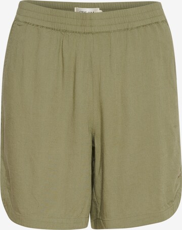 Cream Loose fit Trousers in Green: front